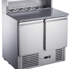 FED-X Two Door Salad Prep Fridge With Marble Top XGNS900E