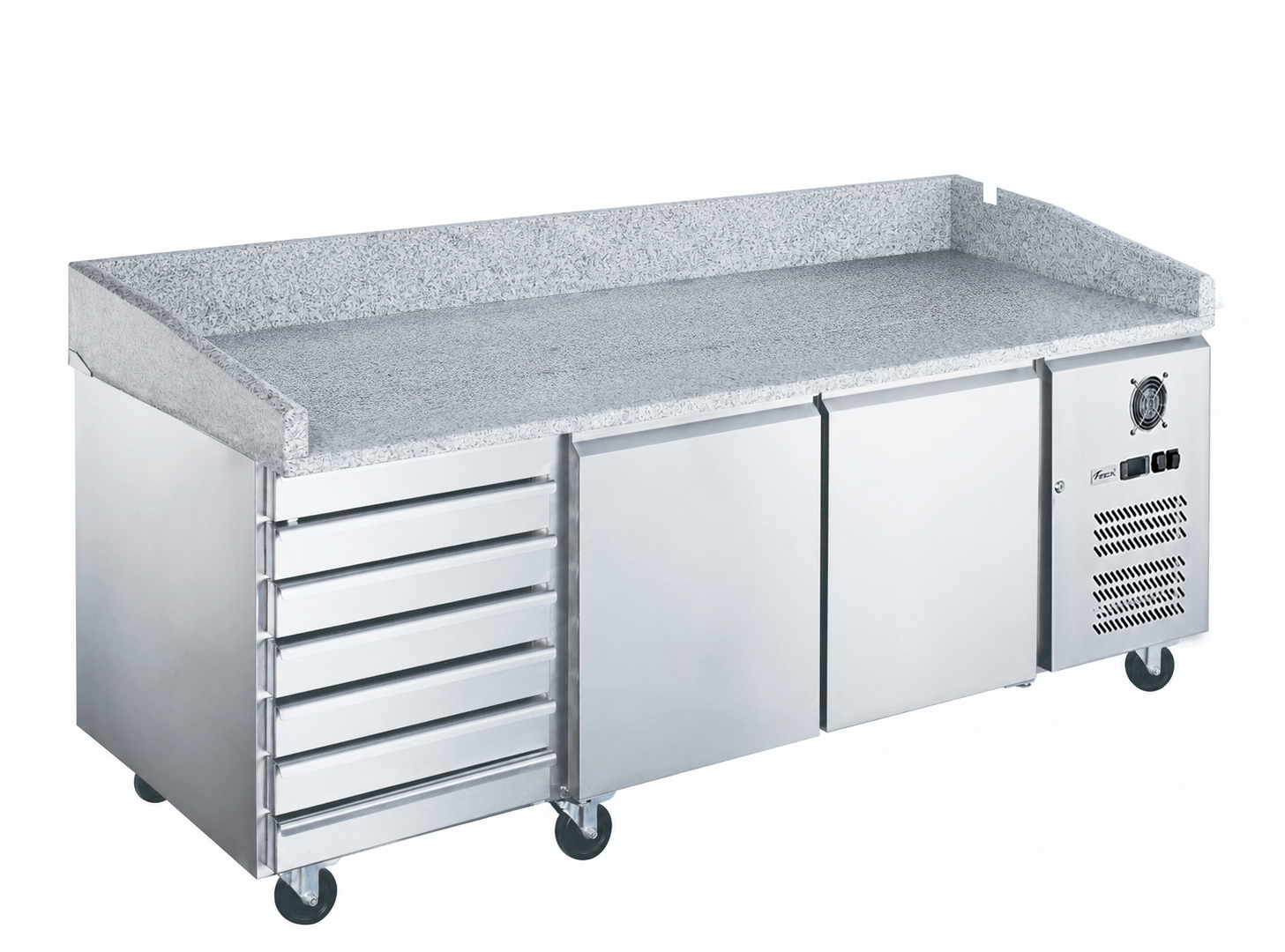 FED-X 2 Door 7 Drawer Marble Top Pizza Make-Up Bench 2020mm — XPZ3600TND