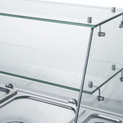FED-X Two Door Salad Prep Fridge With Square Glass Top XS900GC