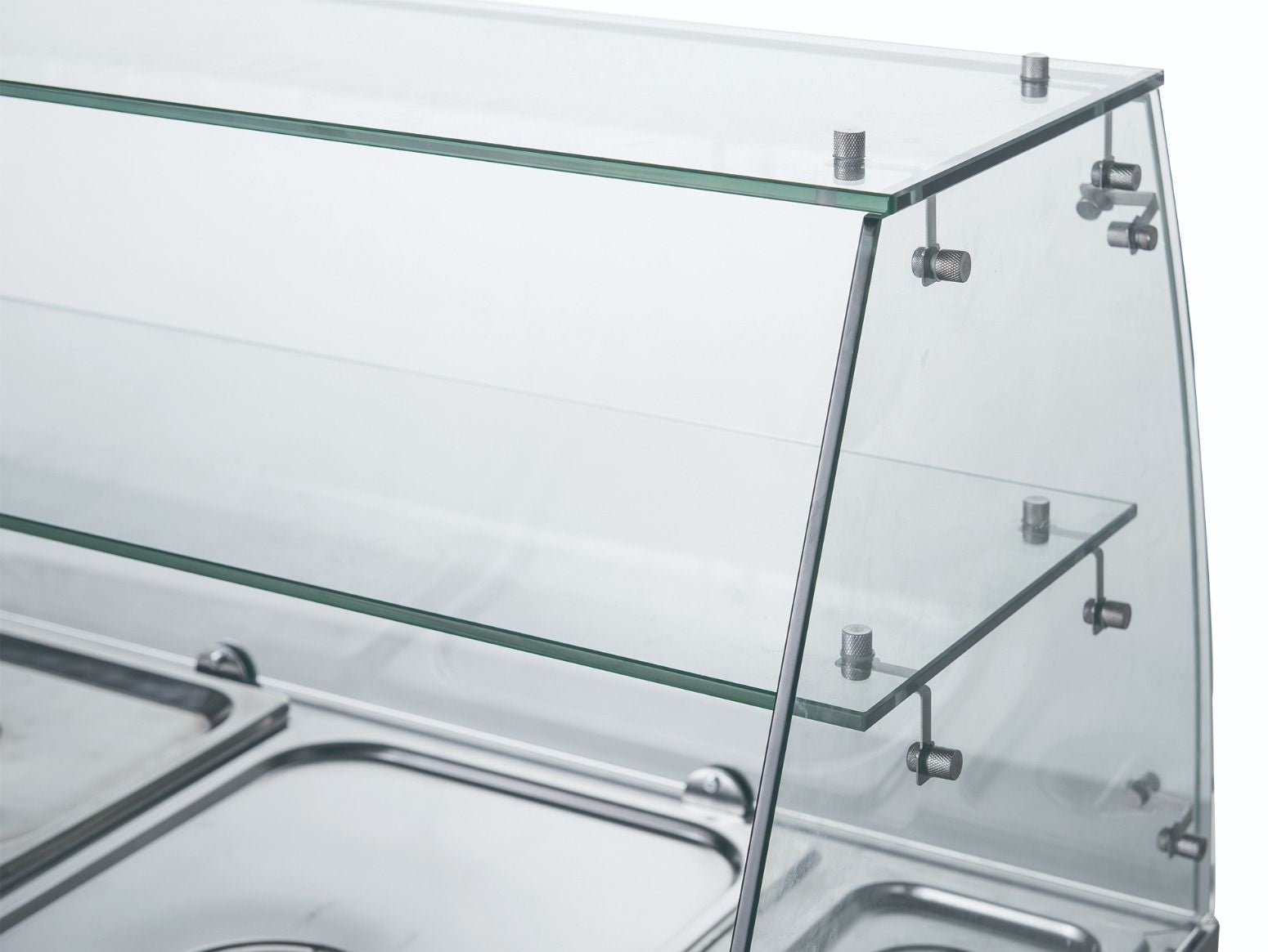 FED-X Two Door Salad Prep Fridge With Square Glass Top XS900GC