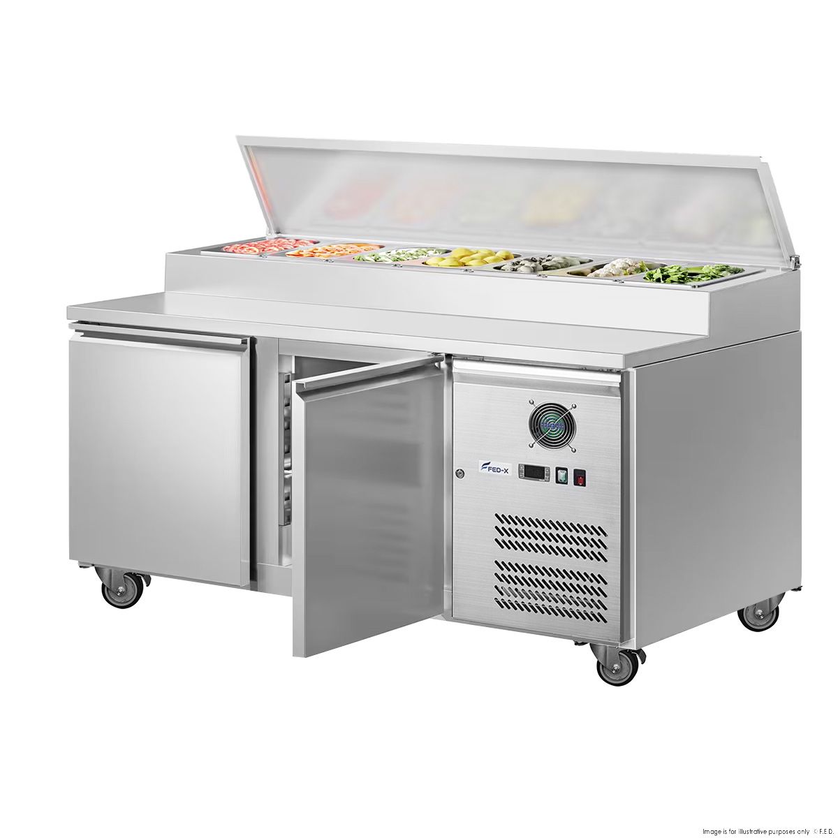 FED-X S/S Two Door Sandwich Counter XSS7C13S2V