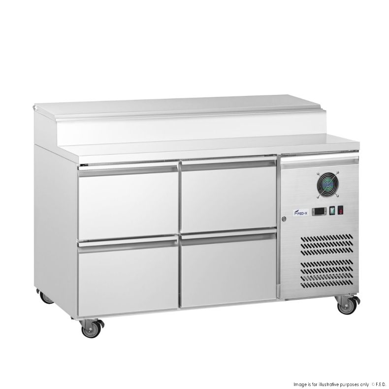 FED-X S/S Four Drawer Sandwich Counter XSS7C13S2V-4D