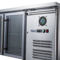 FED-X Two Glass Door Bench Fridge XUB6C13G2V