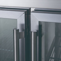 FED-X Two Glass Door Bench Fridge XUB6C13G2V