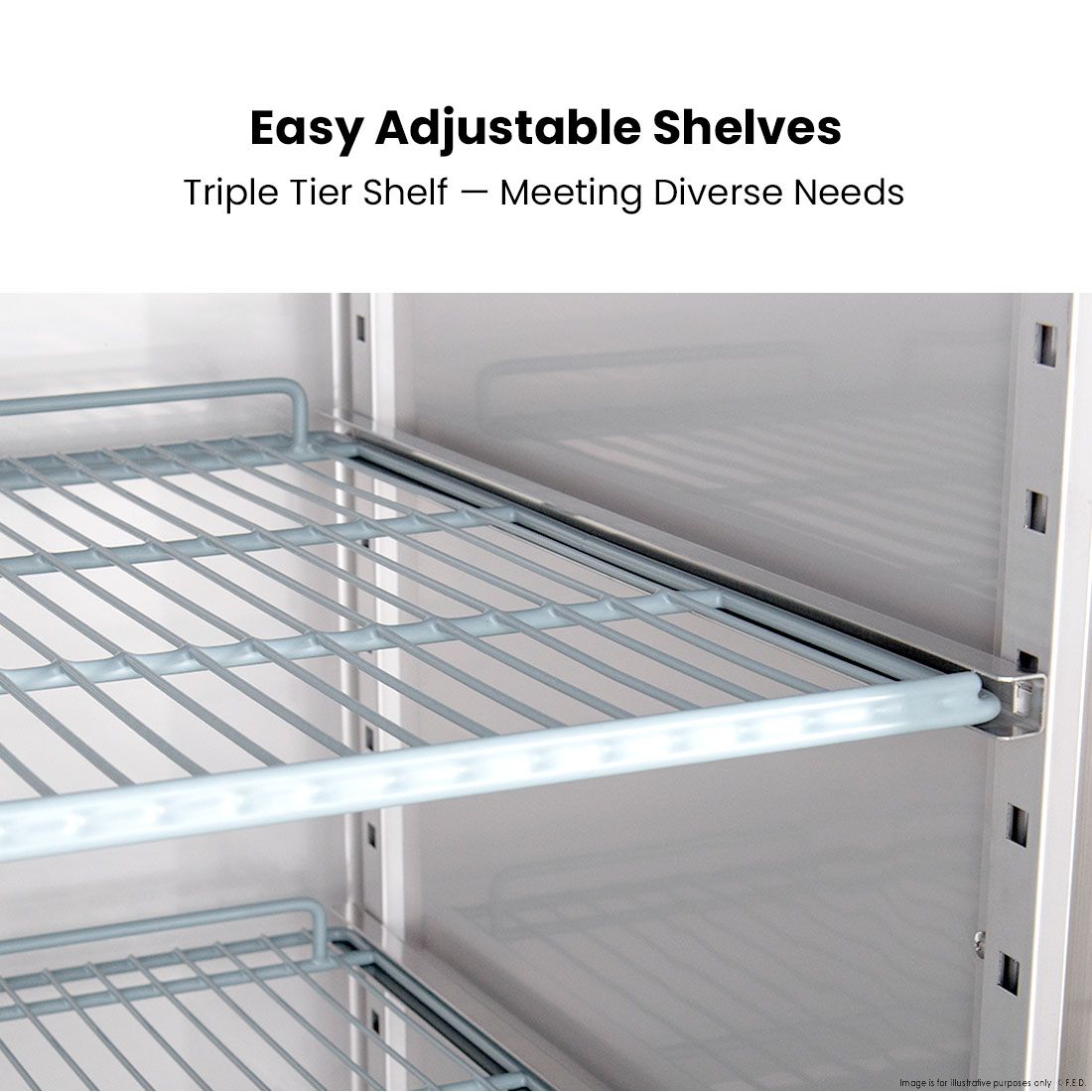 FED-X S/S Two Door Bench Fridge XUB6C13S2V
