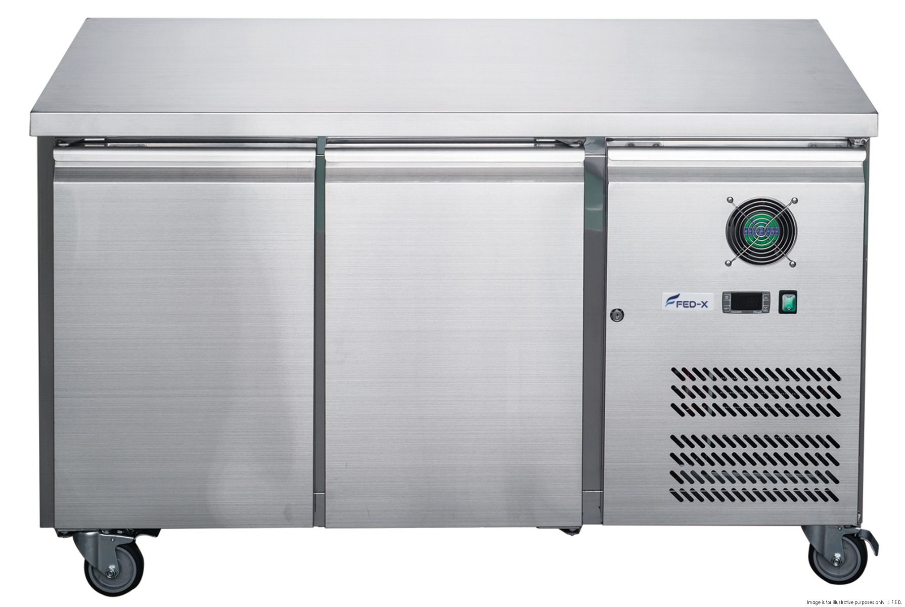 FED-X S/S Two Door Bench Fridge XUB6C13S2V