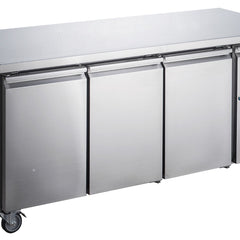 FED-X S/S Three Door Bench Freezer XUB6F18S3V