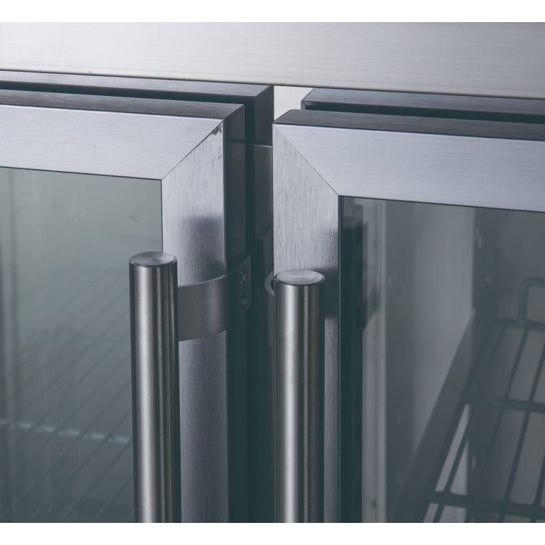 FED-X Three Glass Door Bench Fridge XUB7C18G3V