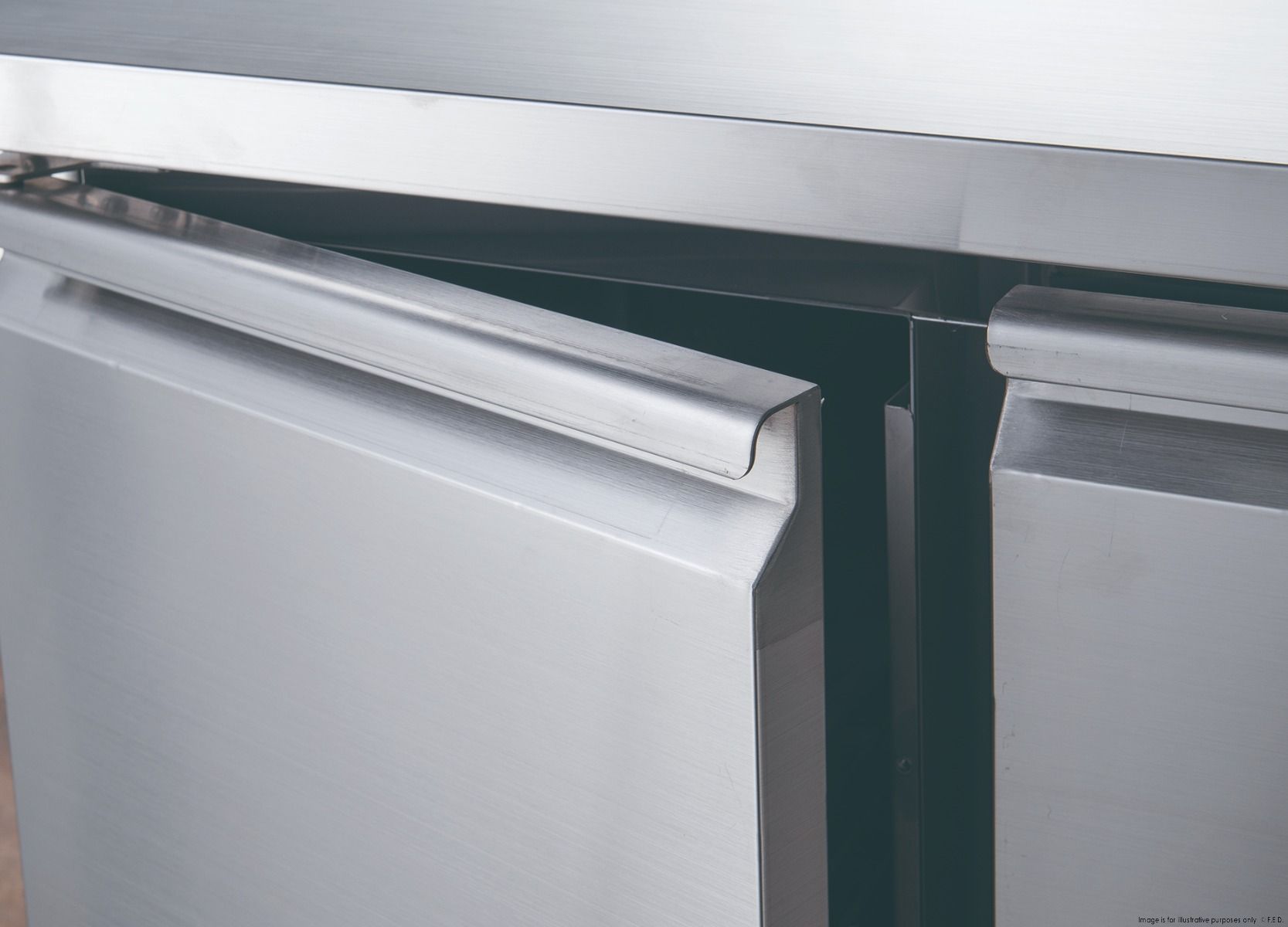FED-X S/S Three Door Bench Freezer XUB7F18S3V