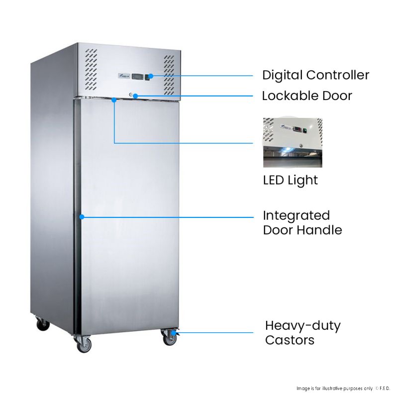 FED-X S/S Single Door Upright Fridge 429L XURC400SFV
