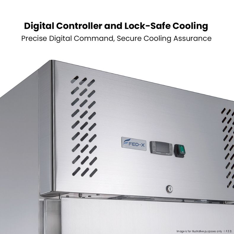 FED-X S/S Single Door Upright Fridge 429L XURC400SFV