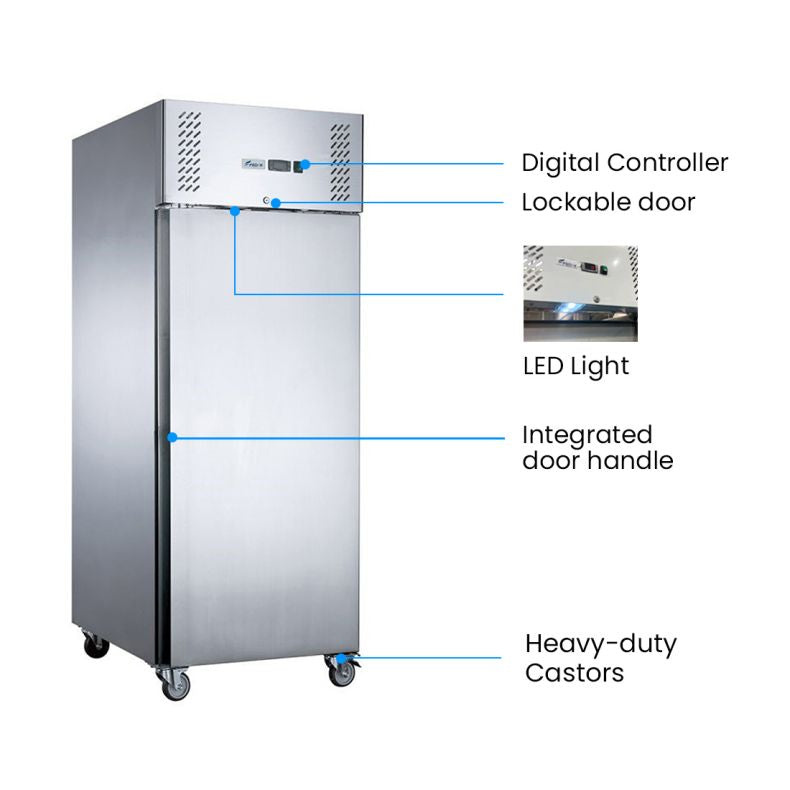 FED-X S/S Single Door Upright Freezer XURF650SFV