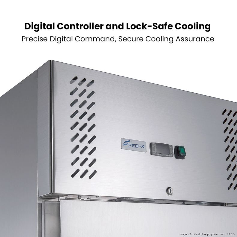 FED-X S/S Single Door Upright Fridge 650L XURC650SFV