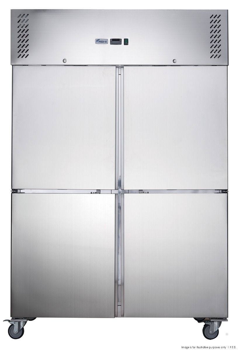 FED-X S/S Four Door Upright Fridge 1410L XURC1410S2V