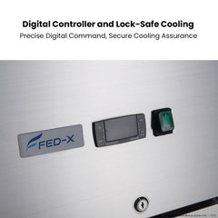 FED-X S/S Two Full Glass Door Upright Fridge XURC1200G2V
