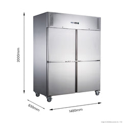 FED-X S/S Four Door Upright Fridge 1410L XURC1410S2V
