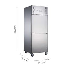 FED-X S/S Two Door Upright Fridge XURC650S1V