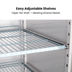FED-X S/S Two Door Upright Fridge XURC650S1V