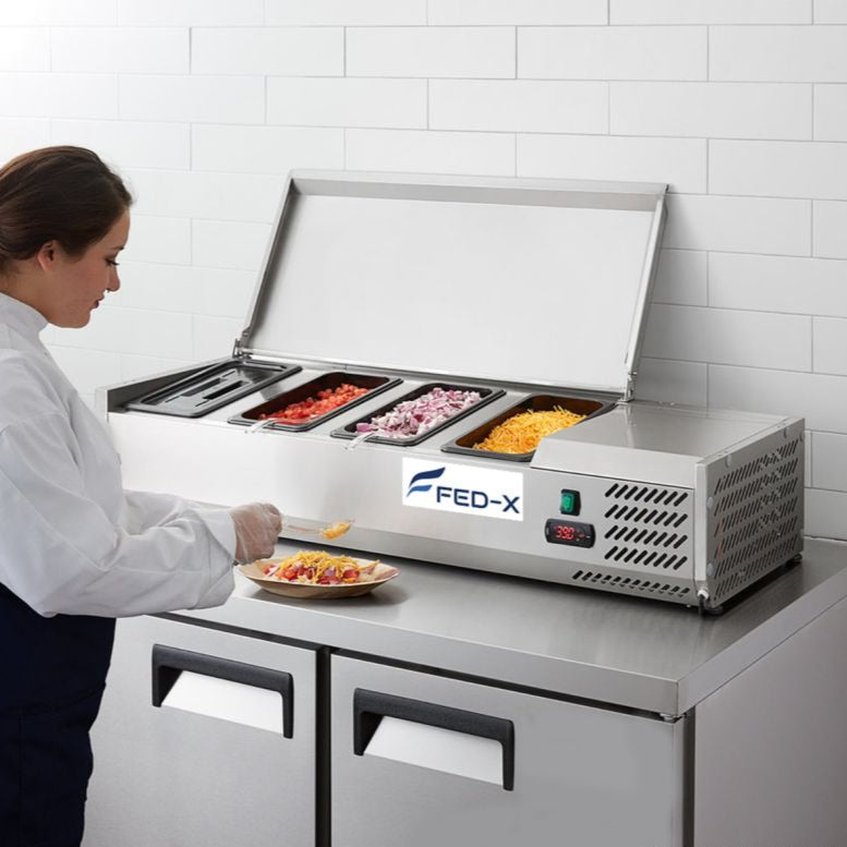 FED-X Salad Bench With Stainless Steel Lid XVRX1200/380S