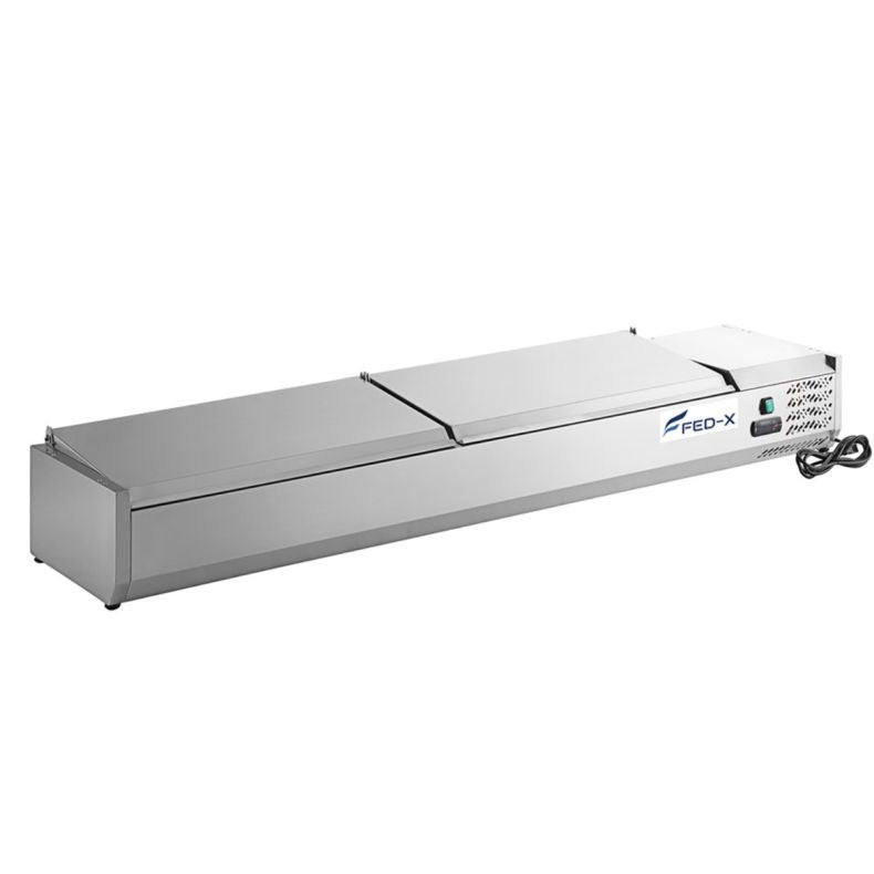 FED-X Salad Bench With Stainless Steel Lids XVRX1800/380S