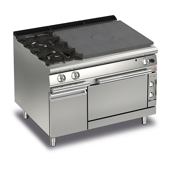 range with gas top and electric oven