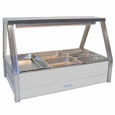 Roband E23 Straight Glass Hot Food Display Bar With 6 Pans Double Row ...